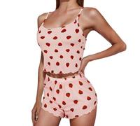 Ensemble de sous-vêtements confortables pour femme - Sous-vêtements pour femme - Imprimé amour - Short - Ensemble de sous-vêtements pour la maison - Vêtements de base d'intérieur - Tenues cadeaux