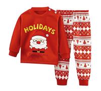 Ensemble de sous-vêtements de Noël pour enfants en coton nouveau garçon vêtements de maison bébé coton chaud filles vêtements longs enfants bébé pyjama 12-18 mois filles pyjama chaud garçons 4-5, an,