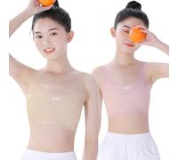 Ensemble de sous-vêtements pour fille pour le développement précoce, maillot de corps et soutien-gorge confortables et flexibles pour enfants âgés de 7 à 16 ans. (PK5, 15 ans et venu)