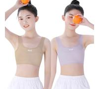Ensemble de sous-vêtements pour fille pour le développement précoce - Maillot de corps et soutien-gorge confortables et flexibles pour enfants de 7 à 16 ans (PP5, 15 ans et venu)
