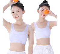 Ensemble de sous-vêtements pour fille pour le développement précoce, maillot de corps et soutien-gorge confortables et flexibles pour enfants âgés de 7 à 16 ans. (WH2, 15 ans)
