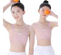 Ensemble de sous-vêtements pour fille pour le développement précoce, maillot de corps et soutien-gorge confortables et flexibles pour enfants âgés de 7 à 16 ans. Parfait (PK3, 12-14 ans)