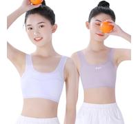 Ensemble de sous-vêtements pour fille pour le développement précoce, maillot de corps et soutien-gorge confortables et flexibles pour enfants âgés de 7 à 16 ans. Parfait (PP2, 12-14 ans)