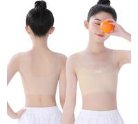 Ensemble de sous-vêtements pour fille pour le développement précoce, maillot de corps et soutien-gorge confortables et flexibles pour enfants âgés de 7 à 16 ans. (Beige1, 15 ans)