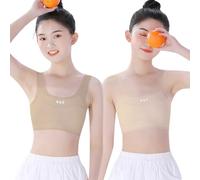 Ensemble de sous-vêtements pour fille pour le développement précoce, maillot de corps et soutien-gorge confortables et flexibles pour enfants âgés de 7 à 16 ans. Parfait (beige 5, 7-11 ans)