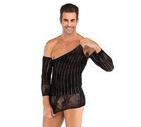 Ensemble de sous-vêtements sexy pour homme - Fichiers ouverts sexy pour homme - Collants résille - Collants - Bodys - Bas - Lingerie sexy pour homme, AA, taille unique