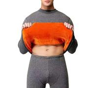 Ensemble de sous-vêtements thermiques à col haut en polaire dorée pour homme et femme, pantalon Qiu Jie Qiu rembourré épais dans un ensemble de deux personnes âgées pour intérieur et extérieur