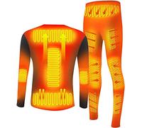 Ensemble de sous-vêtements Thermiques électriques Chauffants pour Hommes et Femmes, Comprenant Un Haut et Un Pantalon Chauffants, Ainsi qu'un Legging à température réglable pour la