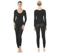 Ensemble de sous-Vêtements Thermiques Femme Fonctionnel Ensemble Ski Maillot de Corps Chaud Haut Manches Longues et Pantalon Base Layer Hiver Automne Respirants et Flexibles