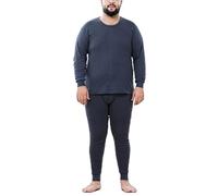 Ensemble De sous-vêtements Thermiques pour Homme, Couche De Base Thermique d'hiver, Col Rond Ultra Doux Et Chaud, Manches Longues, sans Couture, Grande Taille, Haut Et Bas (Gris,8XL)