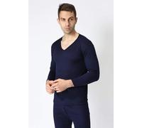 Ensemble De sous-vêtements Thermiques pour Hommes Plus La Taille Xl-9xl Automne Hiver Hommes Épaissir sous-vêtements Thermiques Hommes Long Johns Velours Doux Costumes Chauds, Nevy Blue, 3XL