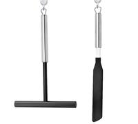 Ensemble de spatules à crêpes - 20 cm - Kit d'outils de crêpes - Répartiteur de pâte en métal antiadhésif - Pagaie de cuisson durable pour cuisine, petit-déjeuner, dessert, vendeur sur pied, maison