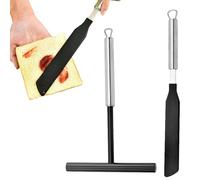 Ensemble de spatules à crêpes en acier inoxydable antiadhésives, grattoirs à gâteau, outils de cuisson en métal, support de cuisine, maison, boulangerie, restaurant, hôtel