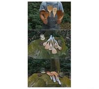 Ensemble de spatules de cuisine avec longs manches et spatule à steak, conçues pour la durabilité, une prise en main confortable et une facilité de nettoyage après la cuisson (jaune 5)