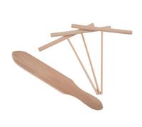 Ensemble de Spatules en T en Bois pour Étaler la Pâte à Crêpes, Ensemble de 4 Ustensiles pour Outil de Cuisine Uniforme pour