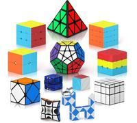 Ensemble de Speed Cubes ROXENDA 12 Pack - 2x2 3x3 4x4 Pyramide Skewb