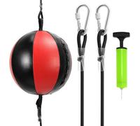 Ensemble De Speedball De Punching-Ball À Double Extrémité Pour L'entraînement De Mma Et De Boxe - Cuir Pu De Haute Qualité - Comprend Une Pompe Et Des Accessoires