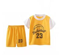 Ensemble de Sport Enfant, débardeur Basket et Short, séchage Rapide, Tissu Respirant, 2 pièces, pour garçon et Fille, de 1 à 12 Ans