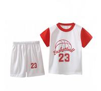 Ensemble De Sport Enfant, Débardeur Basket Et Short, Tenue 2 Pièces Séchage Rapide, Tissu Respirant, Parfait pour Le Sport Et Les Loisirs, pour Garçon Et Fille 1 À 12 Ans