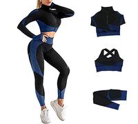 Ensemble de Sport Femme Veriliss - 3 Pièces: Soutien-Gorge, Legging et Survêtement d'entraînement pour Fitness et Yoga