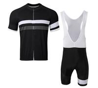 Ensemble De Sport Homme Combinaison Homme Manches Courtes Décontractée Confortable Coupe Ajustée Idéale Randonnée Plein Air Toutes Saisons Soleil Confortable Casual Chic Sport (White, L)