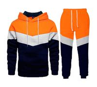 Ensemble De Sport Homme Sweat À Capuche De Jogging Ensemble Hoodie, Décontracté Doux Chic Vêtement Complet Full Zip Sweats a Capuche Et Pantalon Chaud Sportshirt 2 Pièces Tous Les Jours Automne