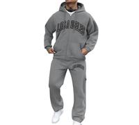 Ensemble De Sport Homme Training Complet Sweat À Capuche, avec Poche Kangourou Cordon Serrage À Taille Grandes Ample Pantalons Couleur Unie Gym Sportswear De Couple Exercice Ete