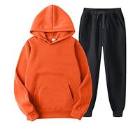 Ensemble De Sport Homme, Training Homme Complet, Ensemble Hoodie, avec Poche Kangourou Cordon Serrage À Taille Grandes Ample Pantalons Couleur Unie Gym Sportswear De Couple Exercice Automne