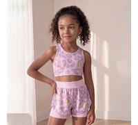 Ensemble de sport mode pour jeunes filles avec gilet imprimé léopard, ensemble de sport élégant imprimé léopard rose avec pantalon rose unicolore, tenue d'entraînement anti-flash, automne 6Y,7Y,8Y,4Y,