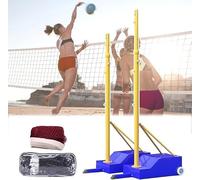 Ensemble de sport portable avec poteaux et roues en métal durable pour une utilisation dans le jardin et le stade