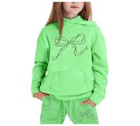Ensemble de Sport pour Fille Sweat Capuche Pantalons Sweat-Shirt Encapuchonné Pull Pantalon Vêtements Mode Ados Filles Full Zip Survêtement Enfants Street Dancewear Tenue Running