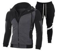 Ensemble de Sport pour Homme - Sweat à Capuche Uni avec Pantalon Taille Élastique, Coupe Confortable, Design Fonctionnel et Esthétique