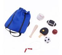 Ensemble de Sports Miniatures, Collection de Figurines de Balle Sportive, Jouet d'apprentissage éducatif, détail réaliste, Joueur de Simulation pour Les Usage de la Maison Scolaire, Tailles as
