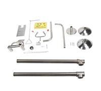 Ensemble de station Eyewash Gearwell, 304 combinaison de lavage pour les yeux en acier inoxydable pour le laboratoire d'usine, unité de rinçage des yeux d'urgence, système de gare