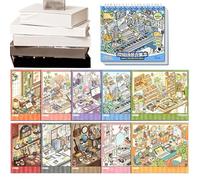 Ensemble De Stickers De Scènes Miniatures Décoration Adhésive Paysage