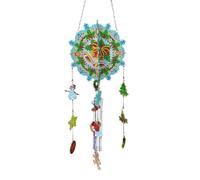 Ensemble de strass avec pendentif en forme de croix pour décoration de jardin ou bricolage - Peinture 3D en PVC pour porte - Motif flocon de neige - PFL512