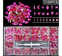 Ensemble de strass en cristal à dos plat - Plusieurs formes de strass
