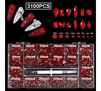 Ensemble de strass en cristal - Perles rondes à dos plat - Pour ongles en 3D