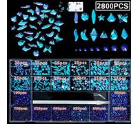 Ensemble de strass en cristal - Perles rondes à dos plat - Pour ongles en 3D