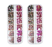 Ensemble De Strass Et Cristaux Pour Nail Art, Loisirs Créatifs, Slime Et Décorations - Différentes Tailles Incluses