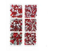 Ensemble de strass thermocollants en verre opale 3D à dos plat pour nail art, décorations pour vêtements DIY - Light Siam