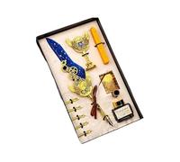 Ensemble de stylo à plume avec encres, calligraphie, sceau de cire à plumes pour écrire, dessin, fontaine, cachet de cire pour la famille