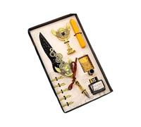 Ensemble de stylo à plume avec encres, calligraphie, sceau de cire à plumes pour écrire, dessin, fontaine, cachet de cire pour la famille