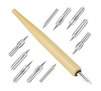 Ensemble De Stylo À Trempette À La Fontaine En Bois Avec 5 Porte-plats Remplaçables Pour La Pointe Pour Les Étudiants Débutants Artiste Écrivant Art Drawing Fountain Pen