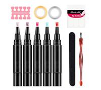 Ensemble de stylo à vernis à ongles - Stylos à vernis à ongles, vernis acrylique pour violation des outils de doublure ponctuels, gel polonais multiples couleurs pour pour un stylo