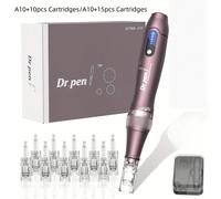 Ensemble de stylo de microneedling professionnel (10pcs/15pcs), comprend des aiguilles de rechange de 0,25mm, stylo de microneedling Dr.Pen A10 - stylo de microneedling professionnel - ensemble d'outi