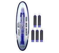 Ensemble de stylo-plume rétractable, pointe fine de 0,38 mm, corps transparent, écriture lisse, papeterie, journal, mise en page, dessin, utilisation scolaire professionnelle, pour écrire, marquer