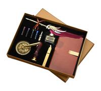 Ensemble de stylo plume vintage et encres, stylo à plume antique et tampon sceau vintage pour invitations de mariage, scrapbooking, dessin d'artiste