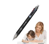 Ensemble de stylos à bille rétractables - 5 stylos à encre rechargeables de couleur avec porte-mine, fournitures de bureau de style, outil multifonction pour l'écriture, la prise de notes, la jou