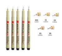 Ensemble De Stylos À Crochet Peints À La Main,Marqueurs Manga,Fournitures Scolaires D'art,Stylo Sakura,Croquis D'art,3 Pièces - Type 5 Pcs Set